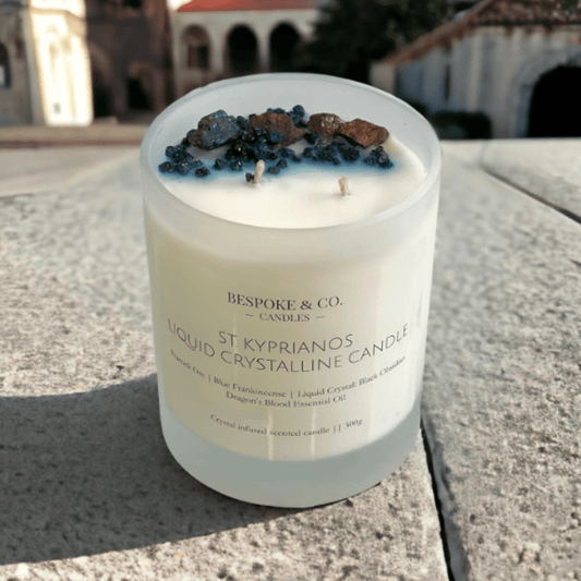 Saint Kyprianos Crystal Candle | Bespoke & Co Candles